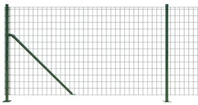 Cerca de malha de arame com flange 0,8x10 m verde