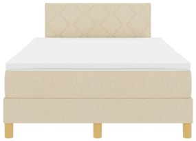 Cama Box com Molas com Colchão Creme 120x200 cm Tecido
