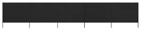 vidaXL Para-vento com 5 painéis em tecido 600x160 cm preto