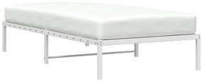 Estrutura de cama 100x200 cm metal branco