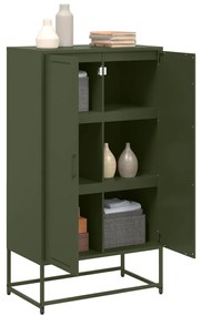 Aparador alto 68,5x38,5x123,5 cm aço verde azeitona