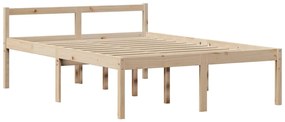 Cama com estante sem colchão 140x200 cm pinho maciço