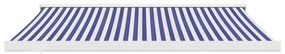 Toldo retrátil 3,5x2,5 m tecido e alumínio azul e branco