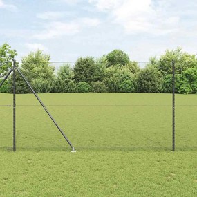 Conjunto de Cercas Conjunto de 2 Cinza Metal 25 x 1,5 m Durável