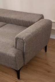 Sofá-cama de canto Hamlet – Castanho Claro – 140x270 cm