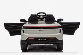 Carro elétrico para Crianças 2 a 6 anos 12V 4x4 Porsche Macan, Rodas de espuma EVA, Controle remoto Cinzento