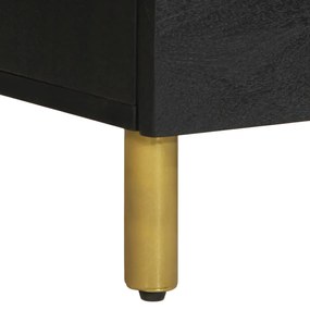 Aparadores 2 pcs 60x33x75 cm derivados de madeira preto