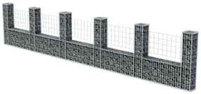 Cesto gabião em forma de U aço galvanizado 570x20x100 cm