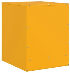 Mesa de cabeceira 34,5x39x44 cm aço amarelo mostarda