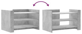 Mesa de centro 80x50x50 cm derivados de madeira cinza cimento