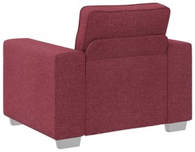 Poltrona vidaXL Vermelha Vinho de 59 cm em Tecido