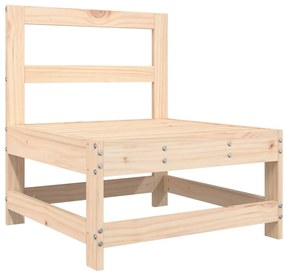 7 pcs conjunto lounge de jardim pinho maciço