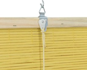 Persianas e Sombras de Janela Amarelo 120 x 220 cm Bambu
