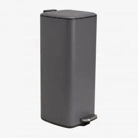 Lixeira Com Pedal Em Aço Sosuina Cinza Grafito & 30 L - Sklum