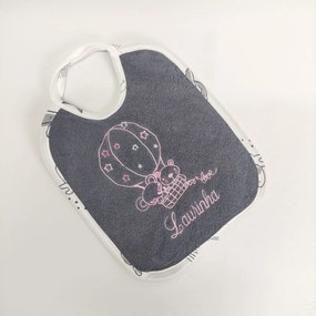 Babete Felpo Preto Balão Personalizável