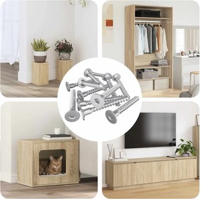 vidaXL Parafusos Confirmat 12 pcs Prateado Ø5 x 40 mm Metal