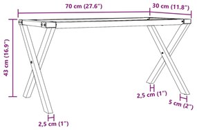 Pernas para mesa de centro estrutura em X aço