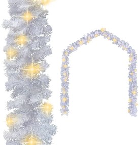 Grinalda de Natal com luzes LED 10 m branco