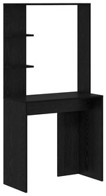 Mesa com Armazenamento Carvalho Preto Madeira Engenharia