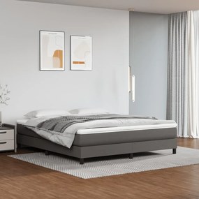 347826 vidaXL Colchão de molas ensacadas 160x200x20 cm couro artificial cinza