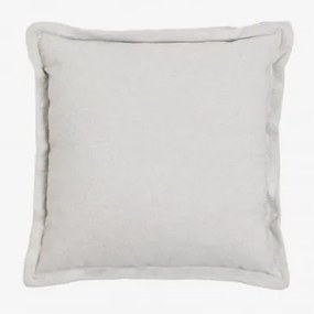 Almofada Quadrada (53x53cm) Kata Tecido Creme Bege - Sklum