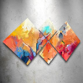 Quadro Decorativo MDF 4MDF1040210842 – Multicolor – 40 x 40 cm (2 Peça