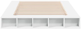 Estrutura de cama 160x200 cm derivados de madeira branco
