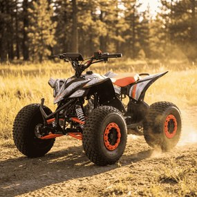 MINI MOTO 4 GASOLINA PARA CRIANÇAS 125cc Roan Ratte R8 automático com Marcha Atrás Laranja