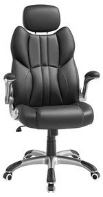 Cadeira de escritório ergonómica com encosto acolchoado | SONGMICS | 70 x 72 x 129 cm | preto | OBG65BK.