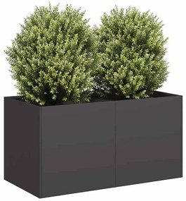 vidaXL Vaso floreira 80x40x40 cm aço laminado a frio preto