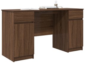 Mesa vidaXL Castanho Carvalho 140x49x76 cm em Madeira Estruturada
