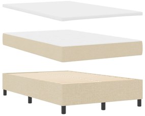 Cama Box com Colchão Creme 120x200 cm Tecido