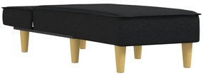 Chaise longue tecido preto