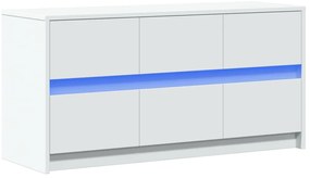 Móvel de TV com luzes LED derivados de madeira branco