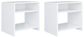 800010 vidaXL Mesas-de-cabeceira 2 pcs 40x30x40 cm aglomerado branco