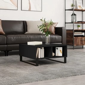 vidaXL Mesa de centro 60x60x30 cm derivados de madeira preto