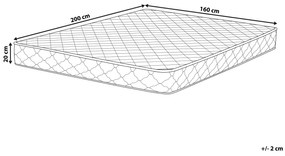 Colchão de molas ensacadas de duas faces médio/firme 160 x 200 cm DUO Beliani