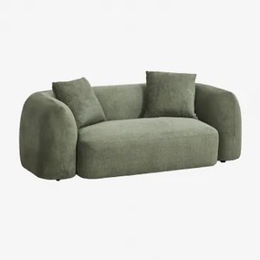 Sofá De 2 Lugares Em Chenille Coco Chenille Verde Sálvia - Sklum