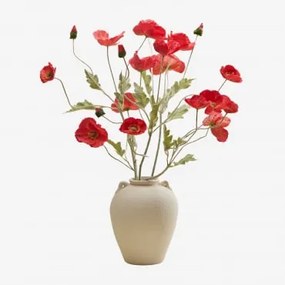 Ramo Decorativo Florinda Vermelho Papoula - Sklum