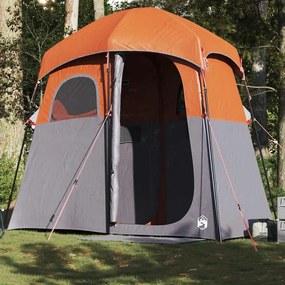 Tenda para duche para 2pessoas tecido impermeável cinza/laranja