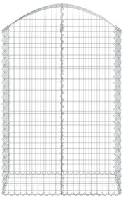 Cesto gabião arqueado 100x50x140/160 cm ferro galvanizado