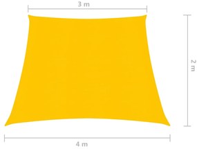 Para-sol estilo vela 160 g/m² 3/4x2 m PEAD amarelo