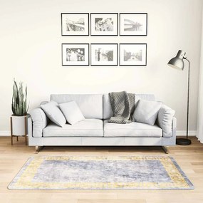 Tapete lavável antiderrapante 80x150 cm cinzento