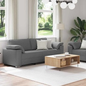 vidaXL Conjunto de Sofás 2 pcs Cinzento escuro 219 x 77 x 82 cm tecido