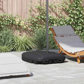 vidaXL Suporte para guarda-sol de exterior preto