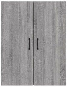 Armário suspenso 69,5x34x90cm derivados de madeira sonoma cinza