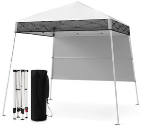 Tenda dobrável Pop UP 182 x 182 cm com 1 parede lateral Jardim, Feiras, Eventos com Saco Branco