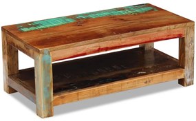 vidaXL Mesa de centro 90x45x35 cm madeira reciclada maciça