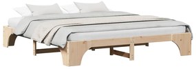 Cama de madeira de pinho 180x200 cm