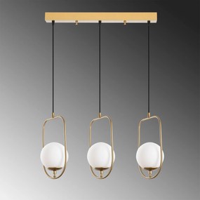 Candeeiro Chandelier Skew – Dourado – 80 cm x 15 cm